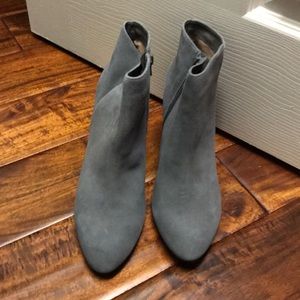 Ankle gray heeled boots women 11